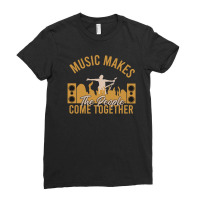 Music Makes People Come Together Vintage Ladies Fitted T-shirt | Artistshot