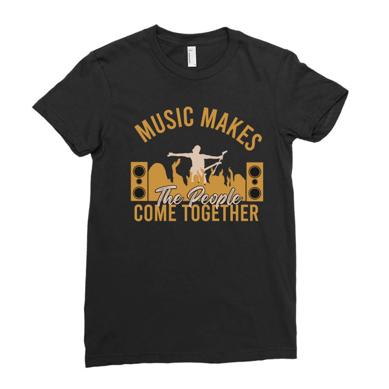 Music Makes People Come Together Vintage Ladies Fitted T-Shirt by King.Chloe | Artistshot