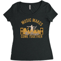 Music Makes People Come Together Vintage Women's Triblend Scoop T-shirt | Artistshot