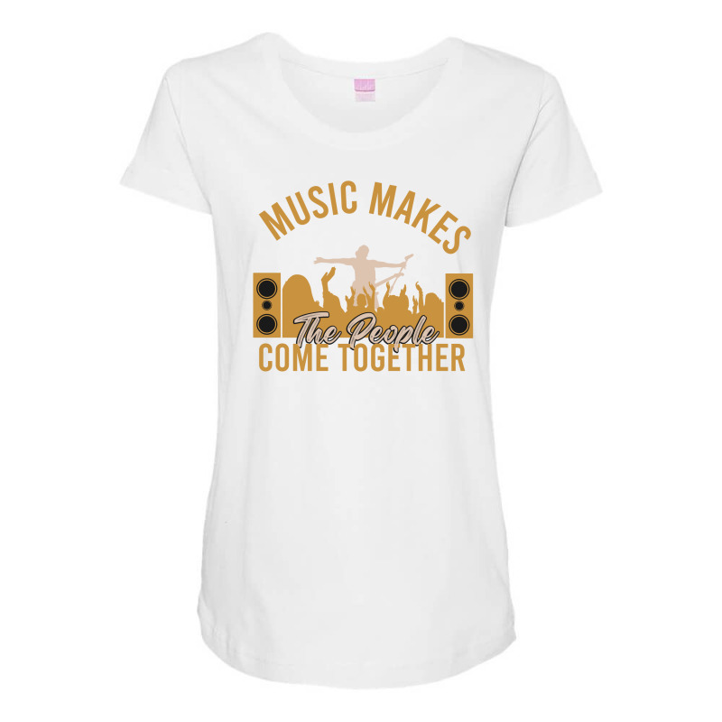 Music Makes People Come Together Vintage Maternity Scoop Neck T-shirt by King.Chloe | Artistshot