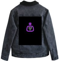 Mixed Signals  Purple Graphic  Cool Travel Unisex Sherpa-lined Denim Jacket | Artistshot