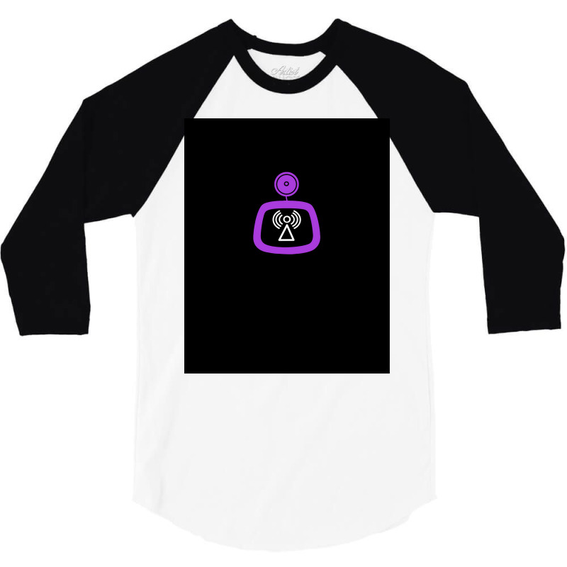 Mixed Signals  Purple Graphic  Cool Travel 3/4 Sleeve Shirt | Artistshot