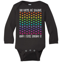 Limited Edition 100 Days Of School And Still Loving It Boys Girls Kids Long Sleeve Baby Bodysuit | Artistshot