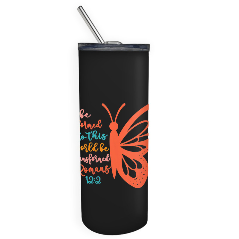 Womens Do Not Be Conformed To This World Be Transformed Romans 122 V-n Skinny Tumbler | Artistshot