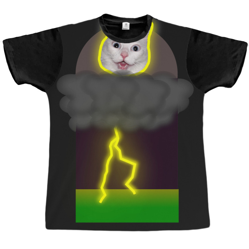 Cat Lightning Memet Graphic T-shirt by CAMMIGRAHAM | Artistshot