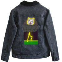 Cat Lightning Memet Unisex Sherpa-lined Denim Jacket | Artistshot