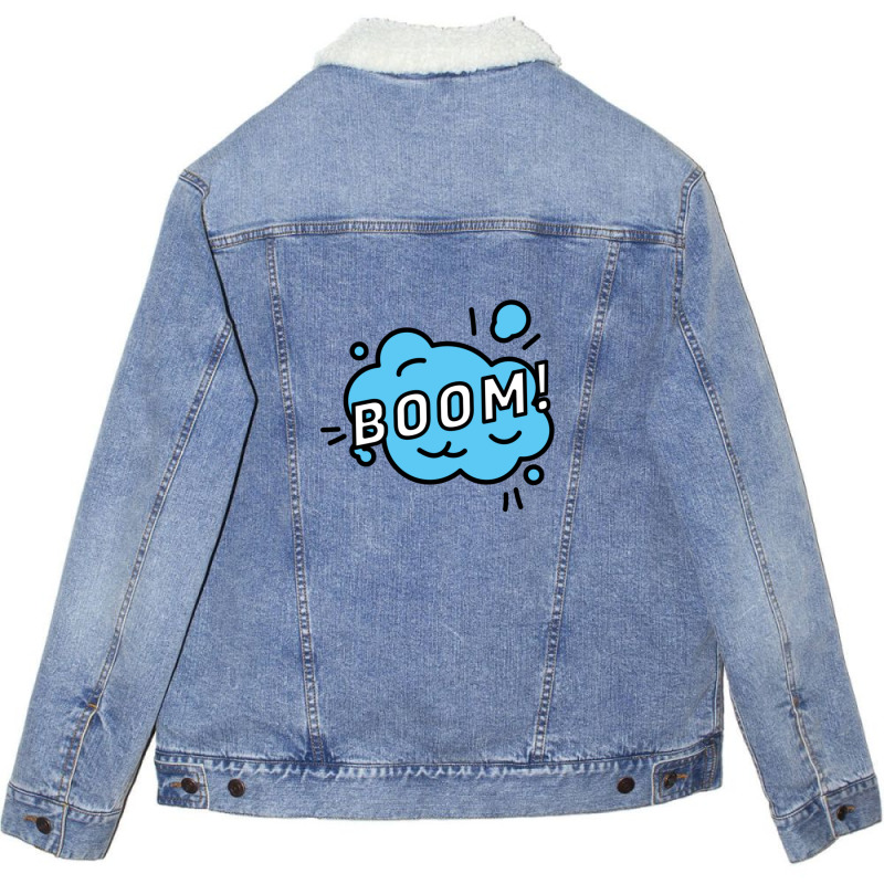 Boom Speech Bubble Unisex Sherpa-lined Denim Jacket | Artistshot