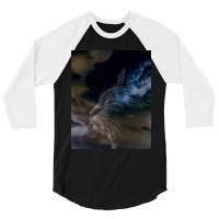 Cat Lightning Of A Cute Tabby Cat Amongst The Dark Clouds And Thunder  3/4 Sleeve Shirt | Artistshot