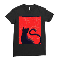 Cat Lightning S Graphic Ladies Fitted T-shirt | Artistshot