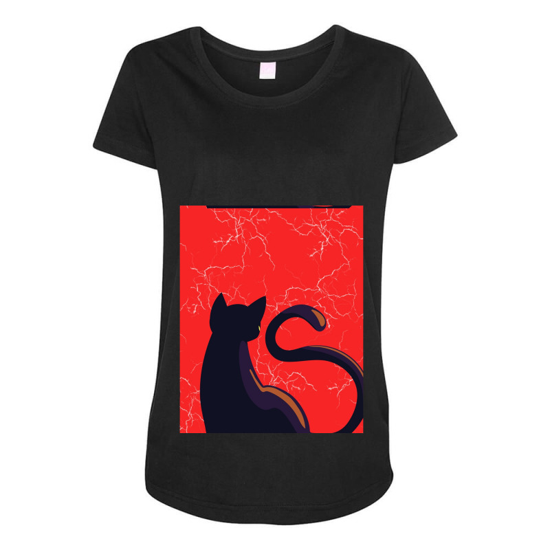 Cat Lightning S Graphic Maternity Scoop Neck T-shirt by CAMMIGRAHAM | Artistshot