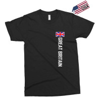 Great Britain Vertical With Flag White Text Exclusive T-shirt | Artistshot