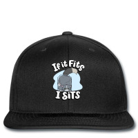 If It Fits I Sits Cute Canister Cat Fitness Animal Lover Printed Hat | Artistshot