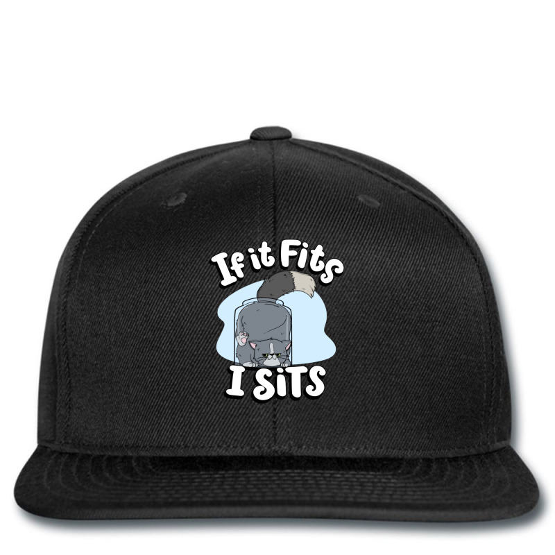 If It Fits I Sits Cute Canister Cat Fitness Animal Lover Printed Hat | Artistshot