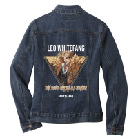 Guilty Gear Strive  Twin Swordwielder Allrounder Leo Whitefang 1 Ladies Denim Jacket | Artistshot