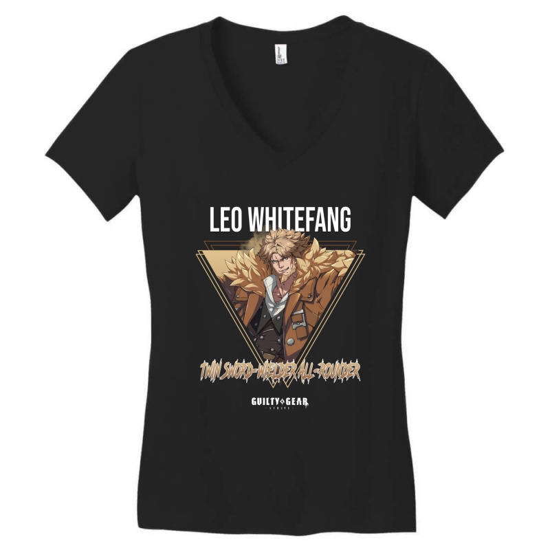 Guilty Gear Strive  Twin Swordwielder Allrounder Leo Whitefang 1 Women's V-Neck T-Shirt by DevynGiorgio | Artistshot