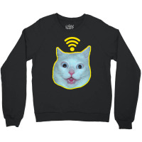 Cat Meme  Free Wifi Crewneck Sweatshirt | Artistshot