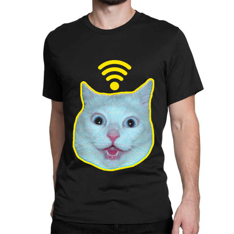 Cat Meme  Free Wifi Classic T-shirt by CAMMIGRAHAM | Artistshot