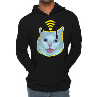 Cat Meme  Free Wifi Lightweight Hoodie | Artistshot