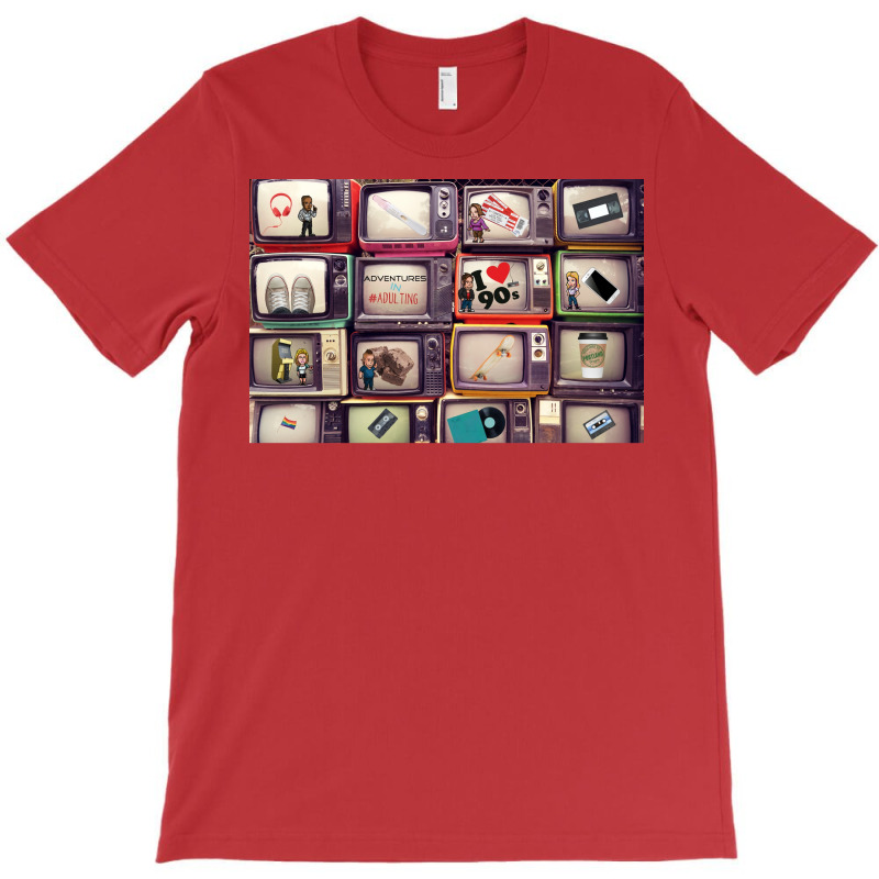 Adventures In Adulting 90x27s Tv Sets Poster T-shirt | Artistshot