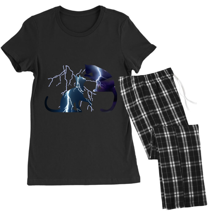 Cool Cat Lightning Thunder Design Gift For Dad And Mom Women's Pajamas Set by CAMMIGRAHAM | Artistshot