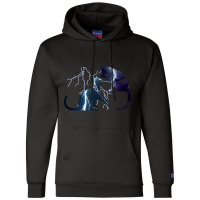 Cool Cat Lightning Thunder Design Gift For Dad And Mom Champion Hoodie | Artistshot