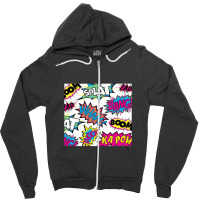 Pow Bang Splat 1 Zipper Hoodie | Artistshot