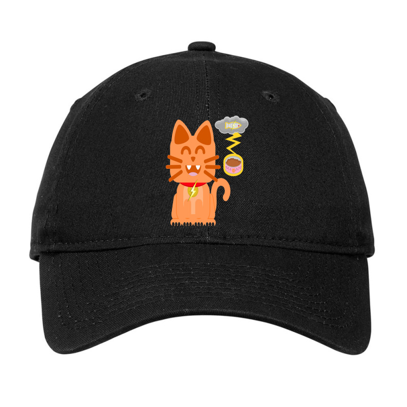 Funny Cat Lightning Adjustable Cap by CAMMIGRAHAM | Artistshot