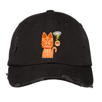 Funny Cat Lightning Vintage Cap | Artistshot