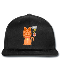 Funny Cat Lightning Printed Hat | Artistshot