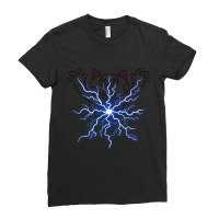 Kitty Cat Lightning Of A Black Cat Silhouette With Lightning. Cat Art  Ladies Fitted T-shirt | Artistshot