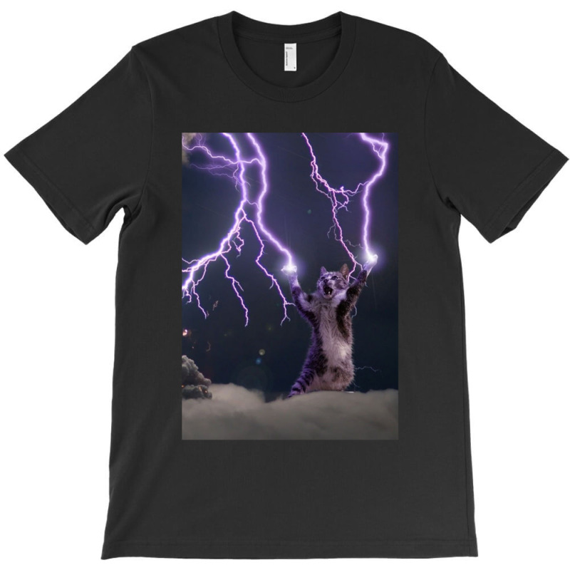 Lightning Cat T-Shirt by CAMMIGRAHAM | Artistshot