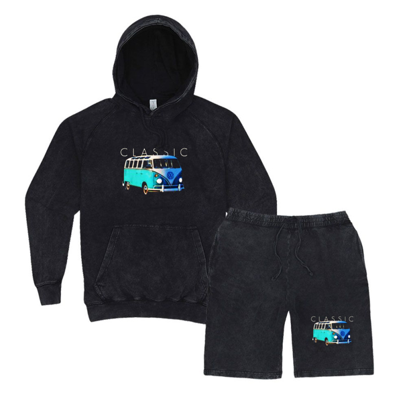 Vw Bus Classic Microbus Car Vintage Hoodie And Short Set | Artistshot