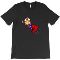 Funny Nurse Superhero With Red Cape T-shirt | Artistshot