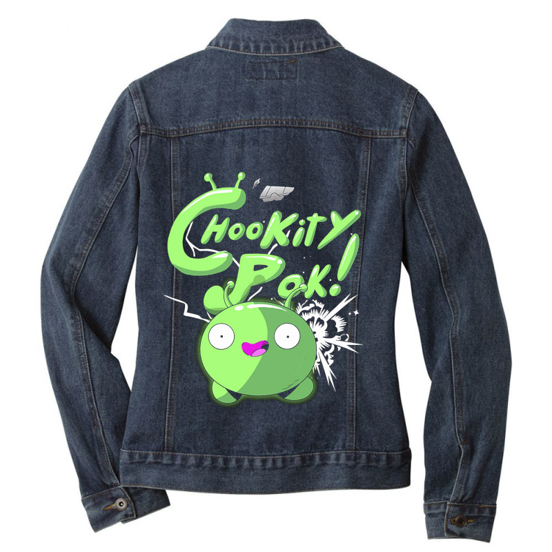 Chookity Pok Ladies Denim Jacket by SamAlexanderMcnutt | Artistshot