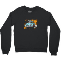 Vw Classic Drag Beetle Crewneck Sweatshirt | Artistshot
