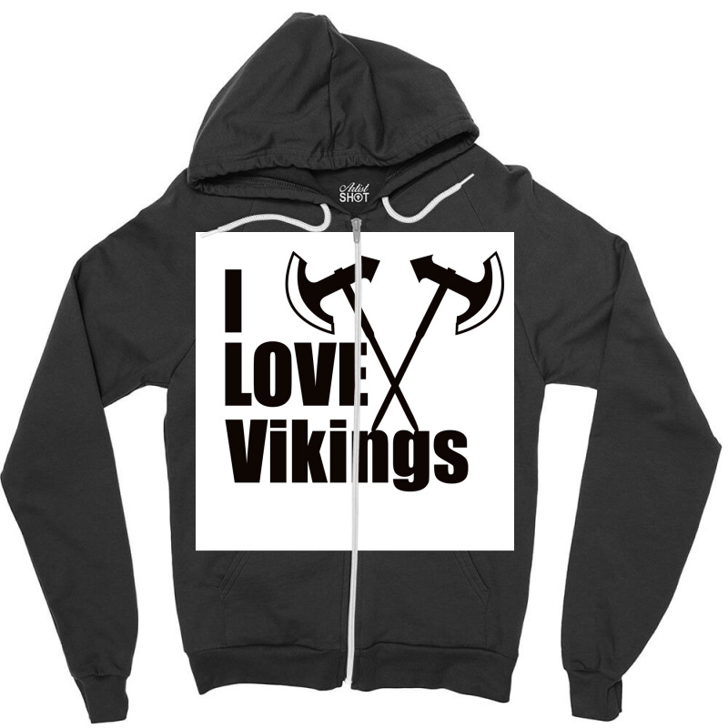 I Love Vikingx27s Shirt Viking  Aesthetic Music Zipper Hoodie | Artistshot