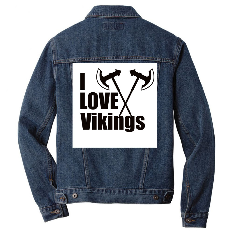 I Love Vikingx27s Shirt Viking  Aesthetic Music Men Denim Jacket | Artistshot