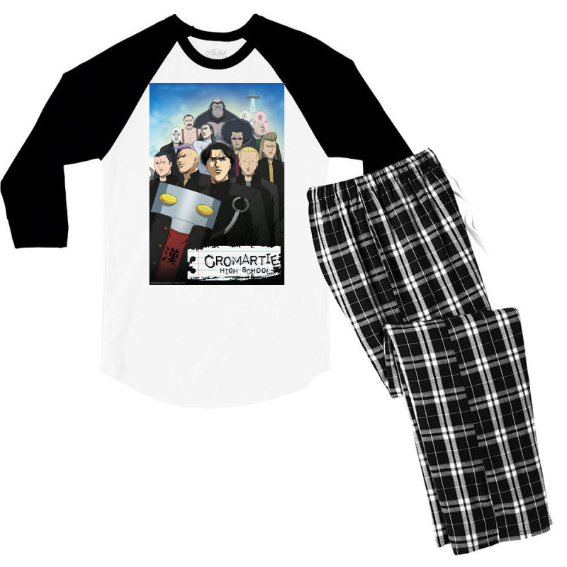 Cromartie High School Poster Cute Men's 3/4 Sleeve Pajama Set | Artistshot