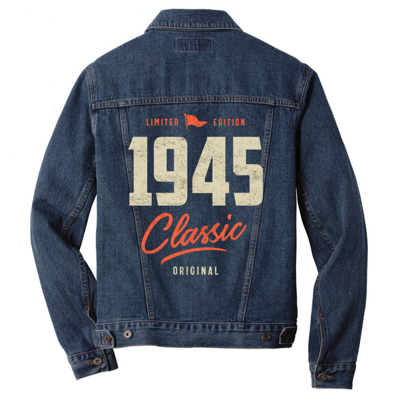 1945 Classic Birthday Gift Men Denim Jacket | Artistshot