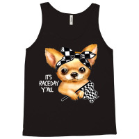 Chihuahua Dog Dirt Track Racing Checkered Race Flag Chihuahua Puppy 50 Tank Top | Artistshot