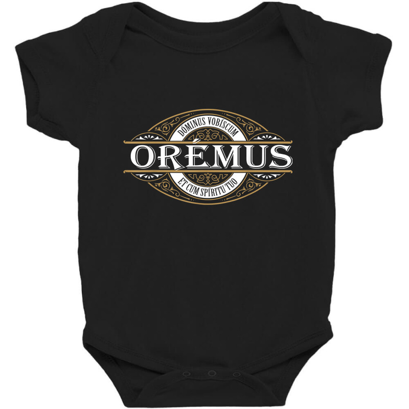 Traditional Latin Mass Oremus Dominus Vobiscum Catholic Baby Bodysuit by SamuelTABraun | Artistshot