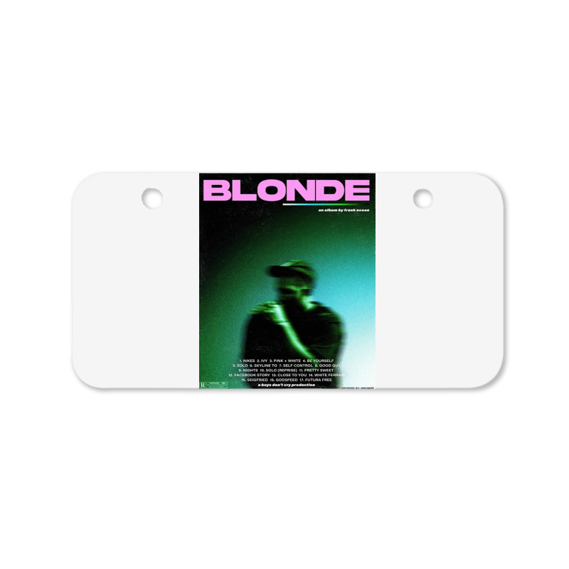 Frank Ocean Blonde Movie Bicycle License Plate | Artistshot