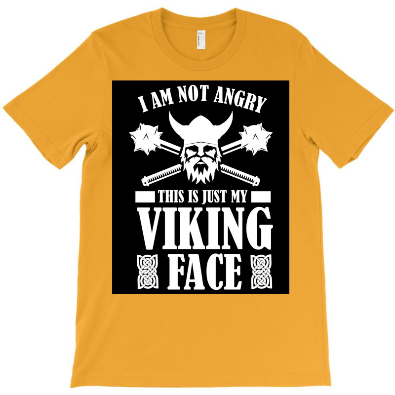 Proud Viking Warrior With Beard Helmet  Blue Stars Red T-shirt | Artistshot