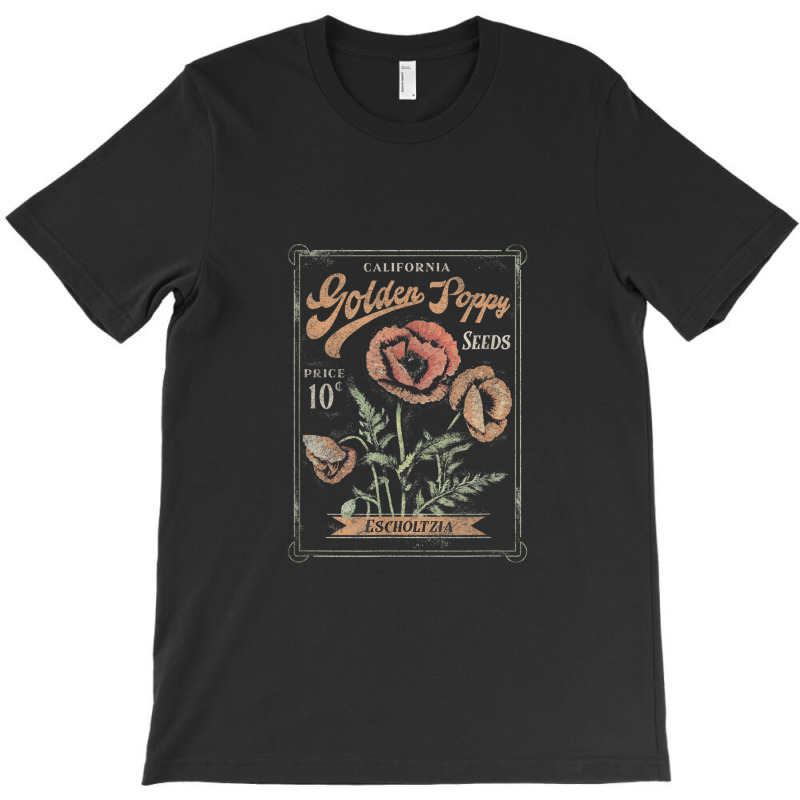 Trendy California Golden Poppy Vintage Stamp T-shirt | Artistshot