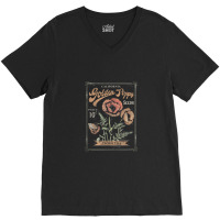 Trendy California Golden Poppy Vintage Stamp V-neck Tee | Artistshot