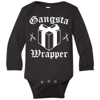 Gangsta Wrapper Christmas Holiday Long Sleeve Baby Bodysuit | Artistshot