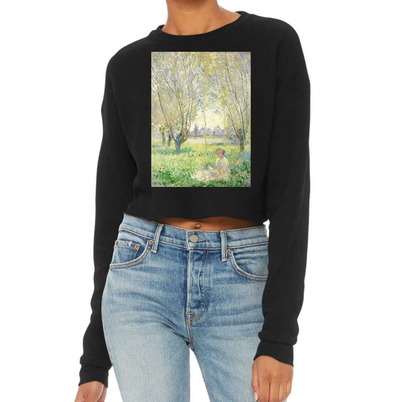 Monet Lady Summer Cropped Sweater by ernestotucker | Artistshot