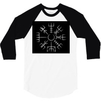 Vegvisir Viking Compass Art Icelandic Staves  Hippie Travel 3/4 Sleeve Shirt | Artistshot