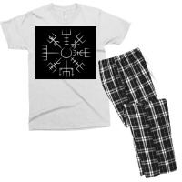 Vegvisir Viking Compass Art Icelandic Staves  Hippie Travel Men's T-shirt Pajama Set | Artistshot