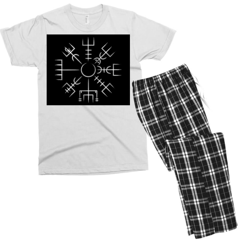 Vegvisir Viking Compass Art Icelandic Staves  Hippie Travel Men's T-shirt Pajama Set | Artistshot